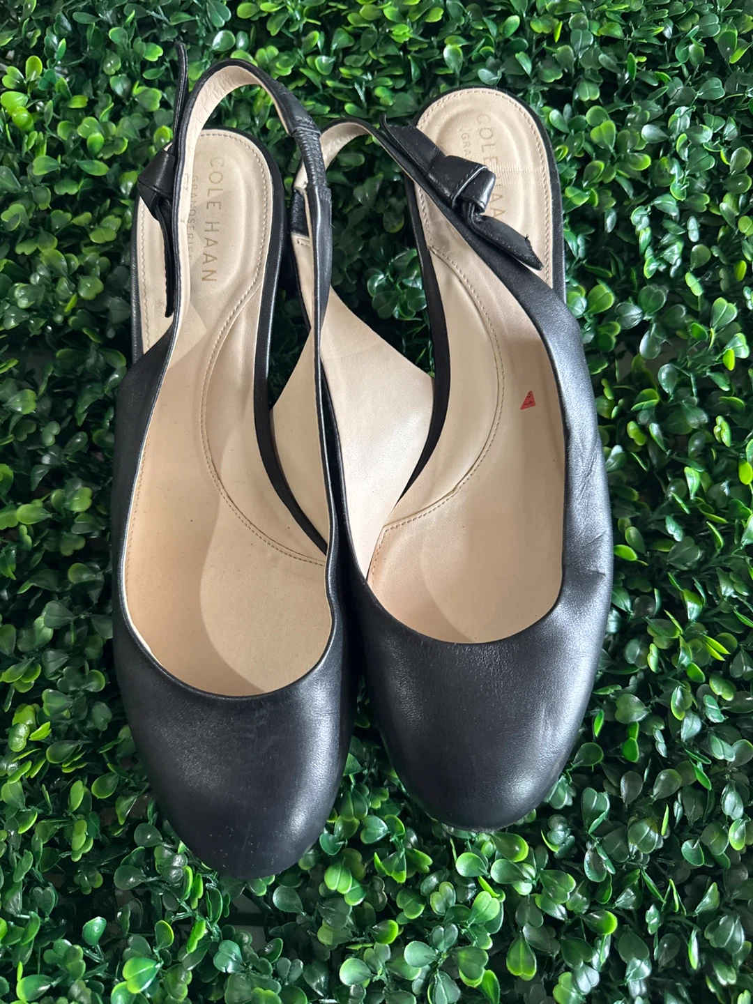 Cole Haan Black Leather Slingback Heels - photo 2
