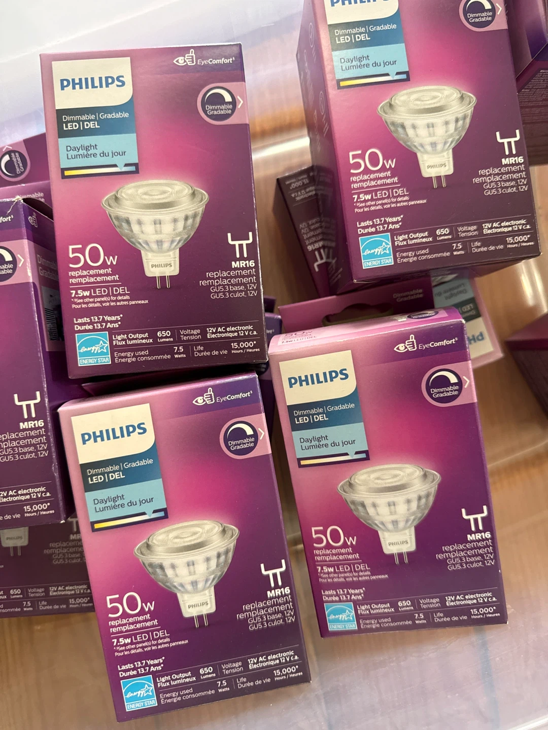 Philips MR16 7.5W LED Dimmable Daylight Bulbs