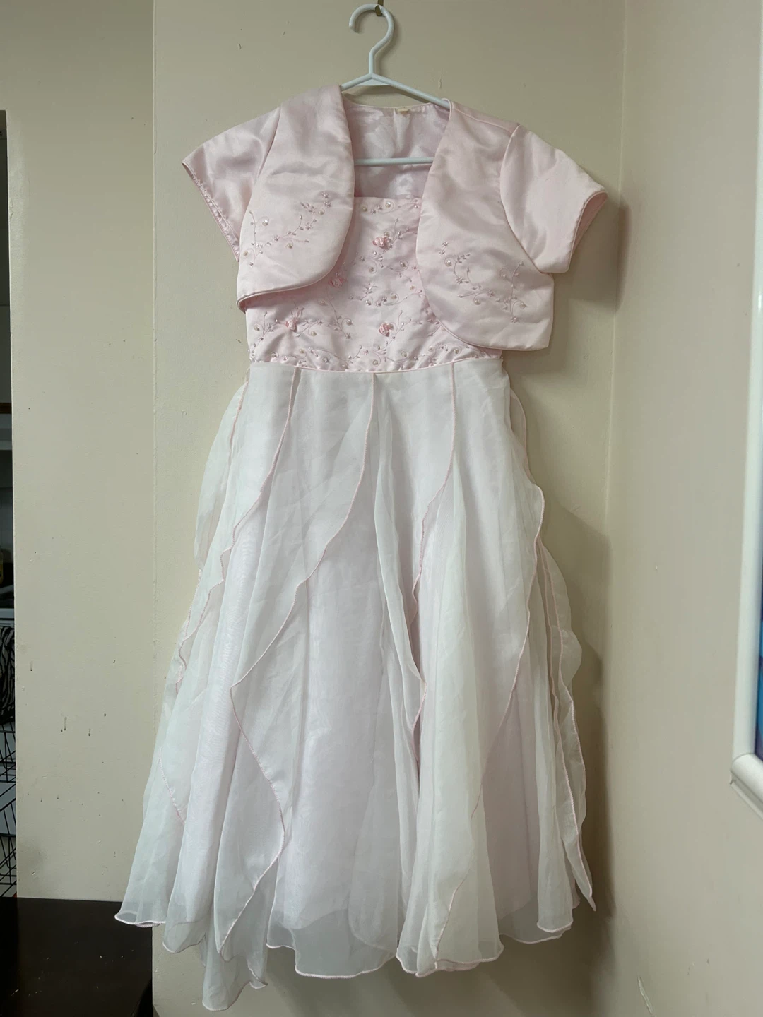 Pink Formal Dress with Bolero Jacket - photo 3