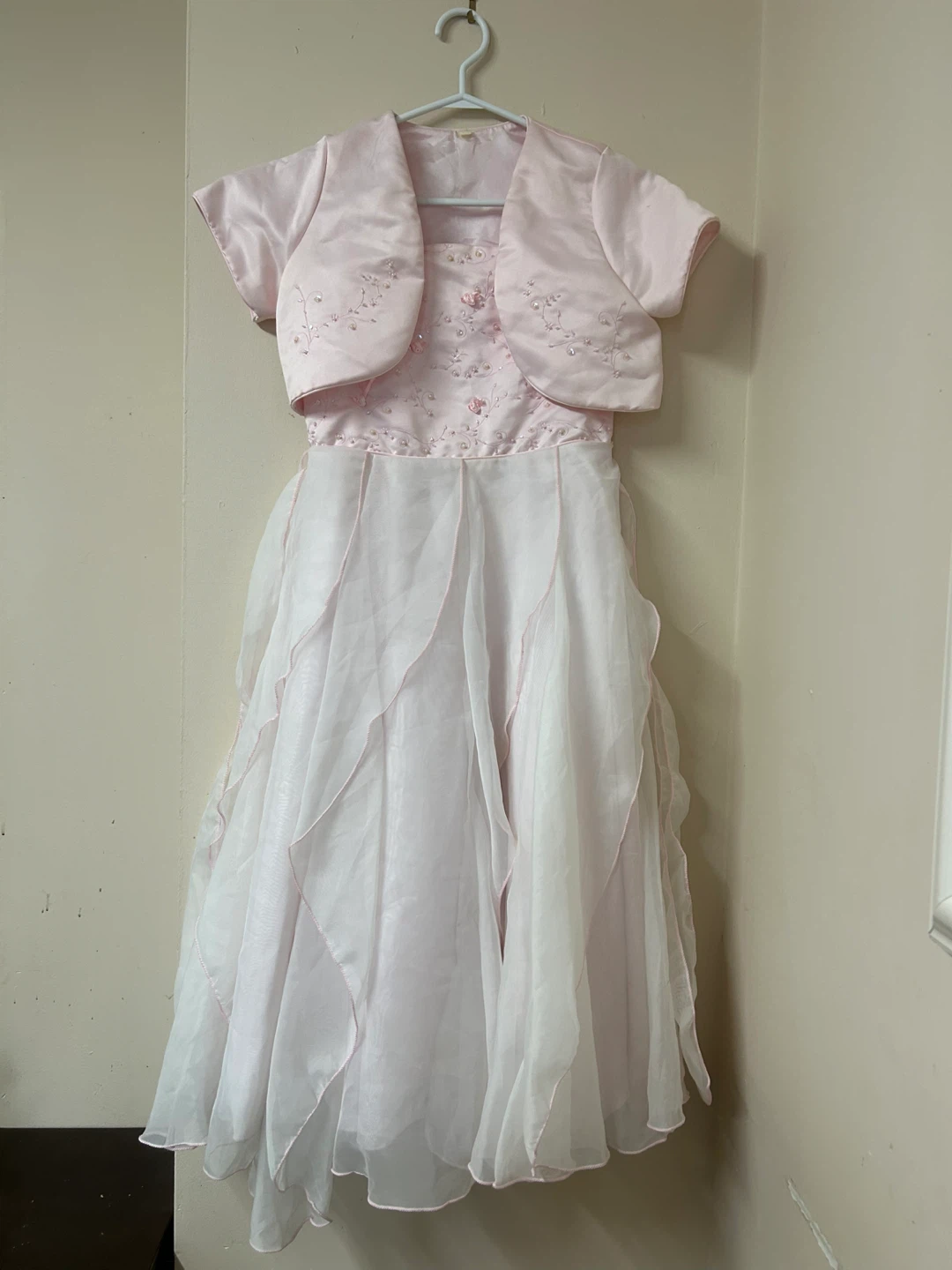 Pink Formal Dress with Bolero Jacket