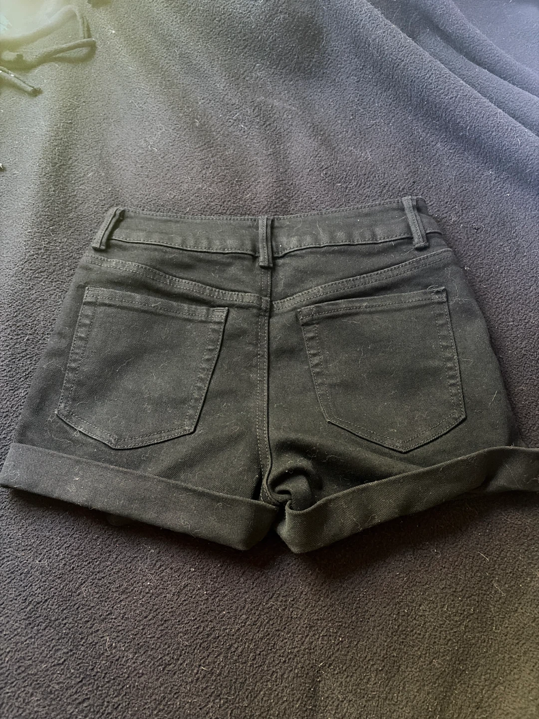Wax Jean Collection Black Denim Shorts Size S - photo 2