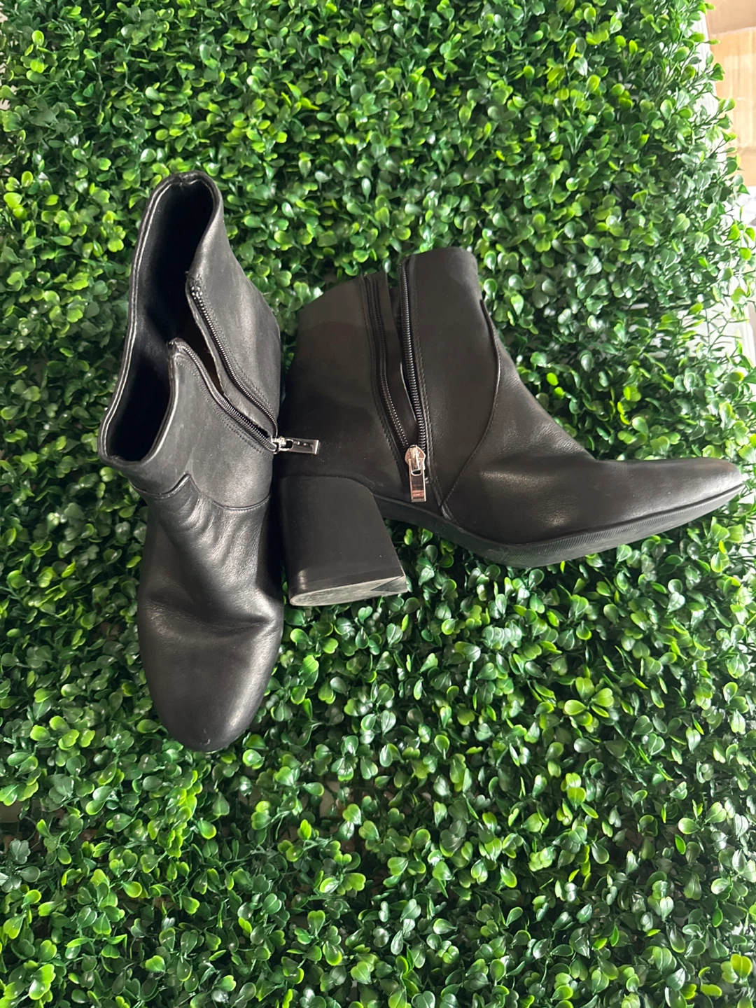 Black Leather Ankle Boots - photo 3