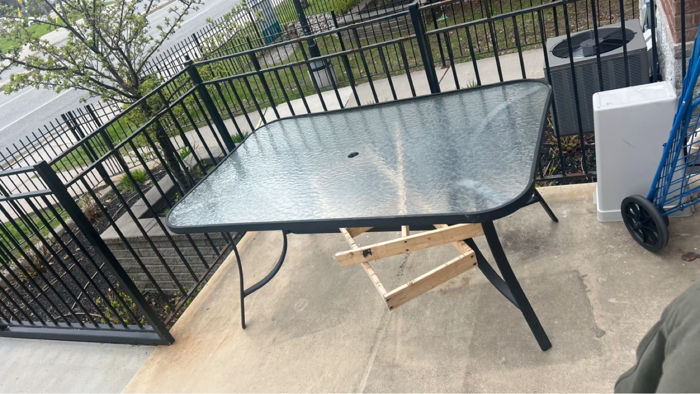 Rectangular Glass Patio Dining Table - photo 2