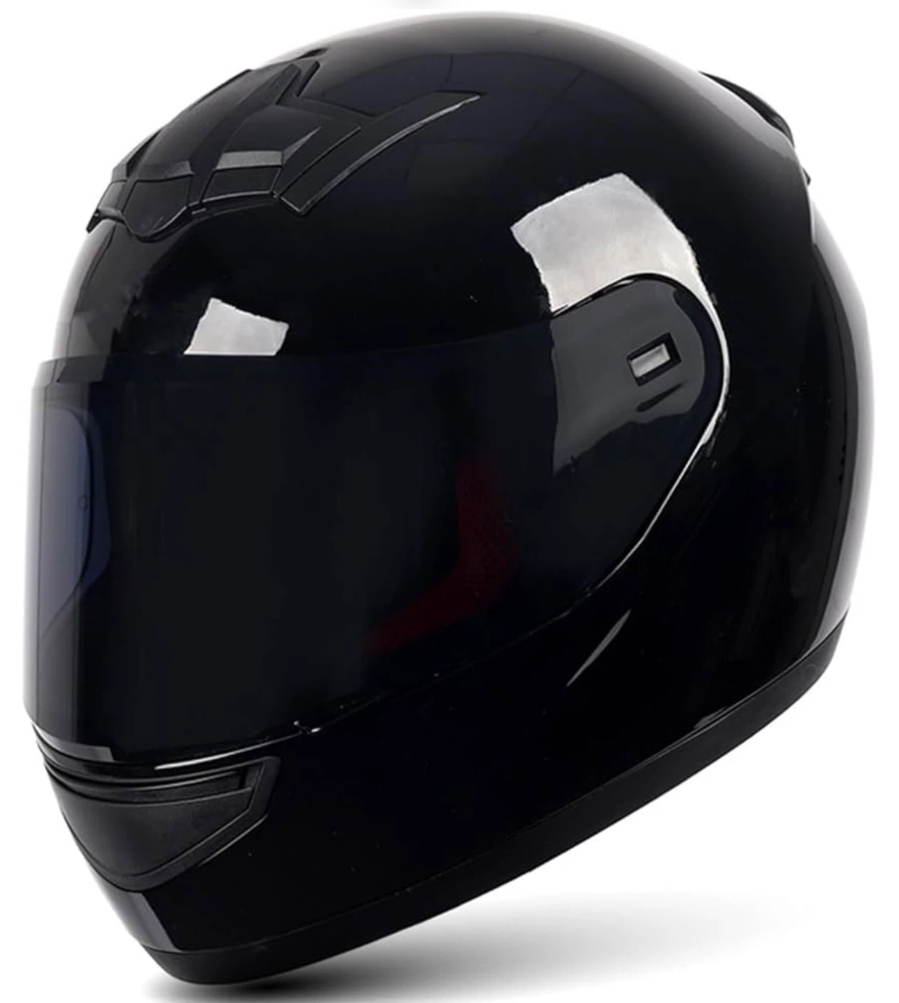 Glossy Black Full Face Motorcycle Helmet