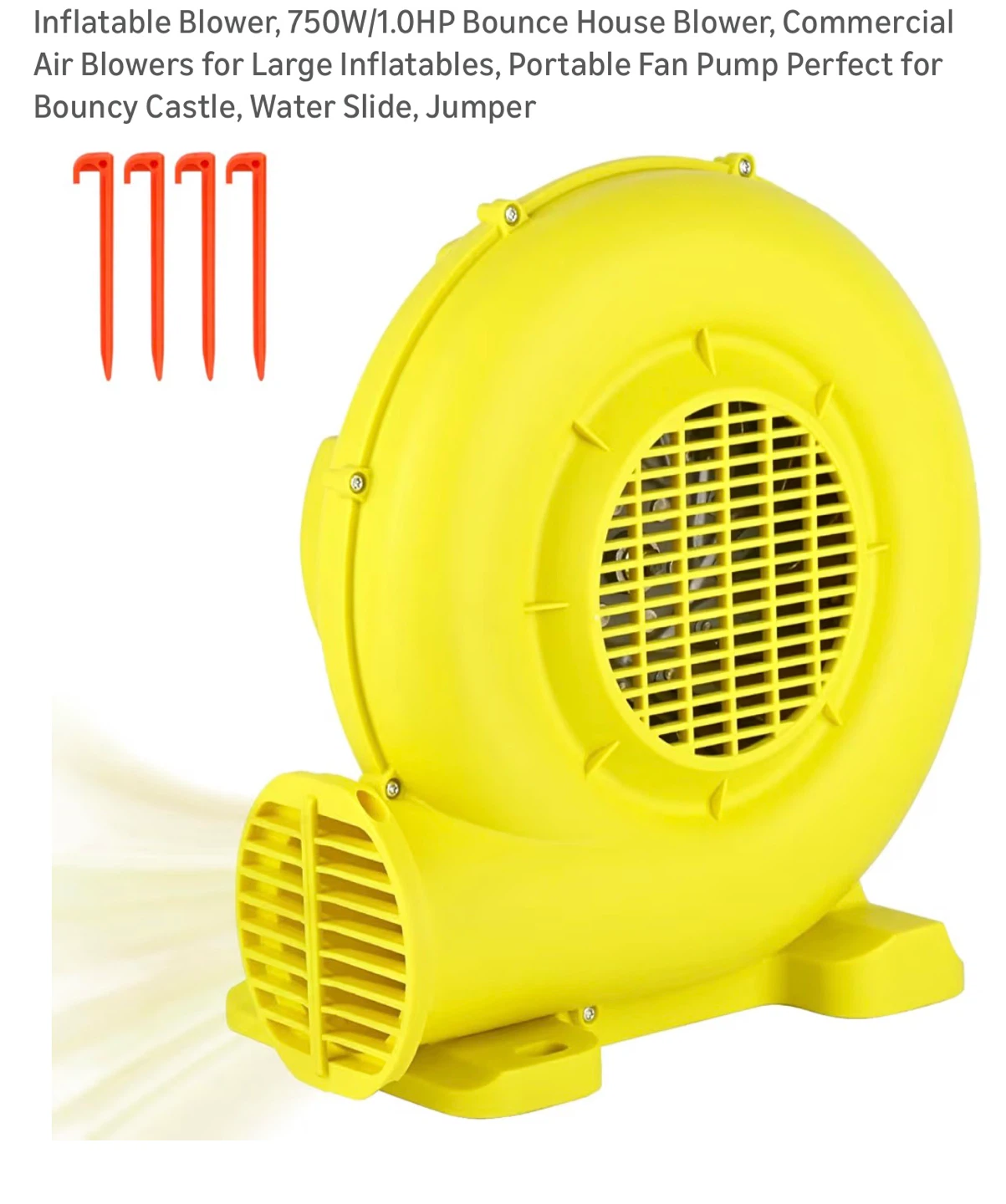 750W Inflatable Bounce House Air Blower Fan Pump B75