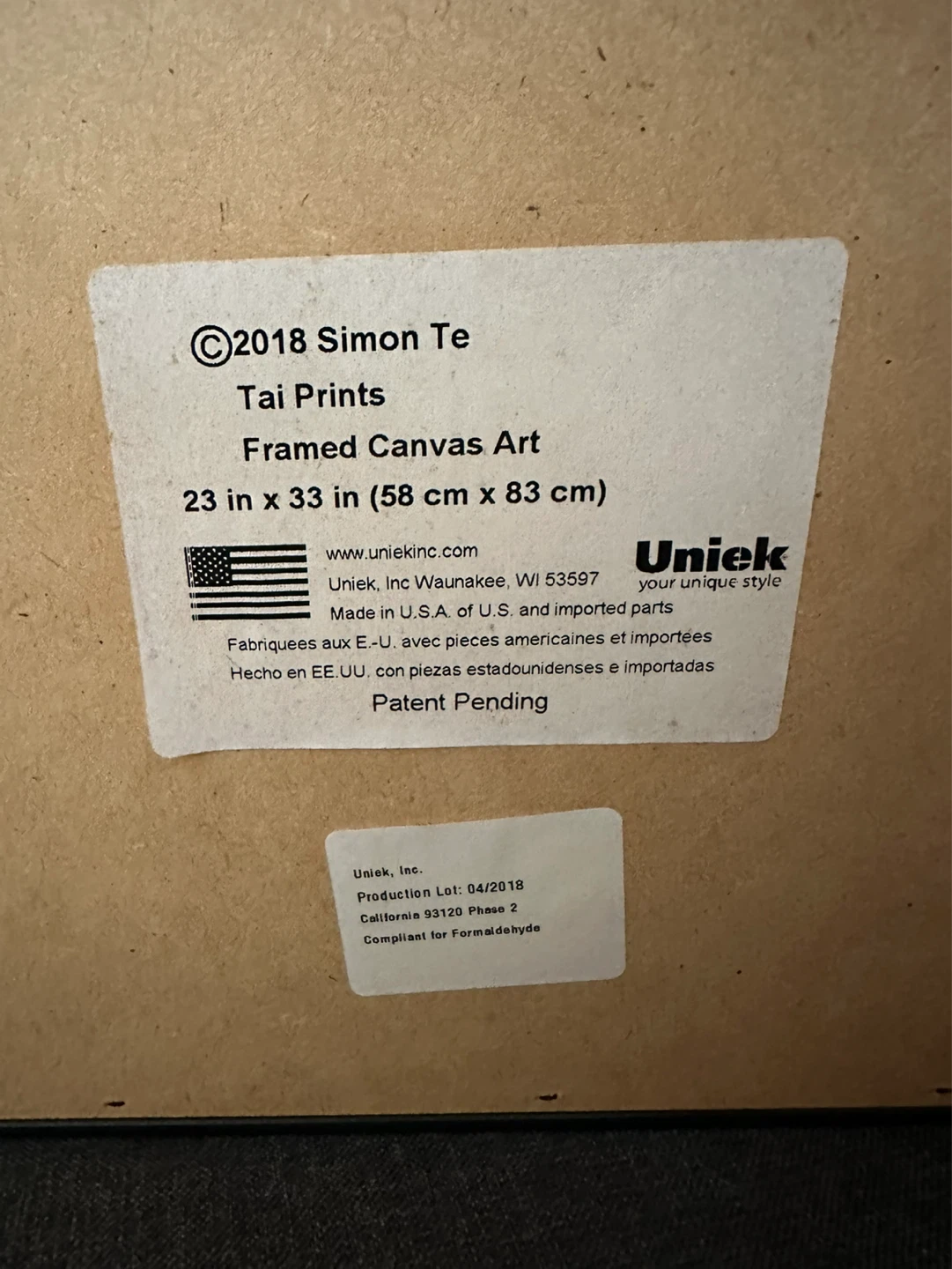 Simon Te Framed Canvas Art - Giraffe - photo 2