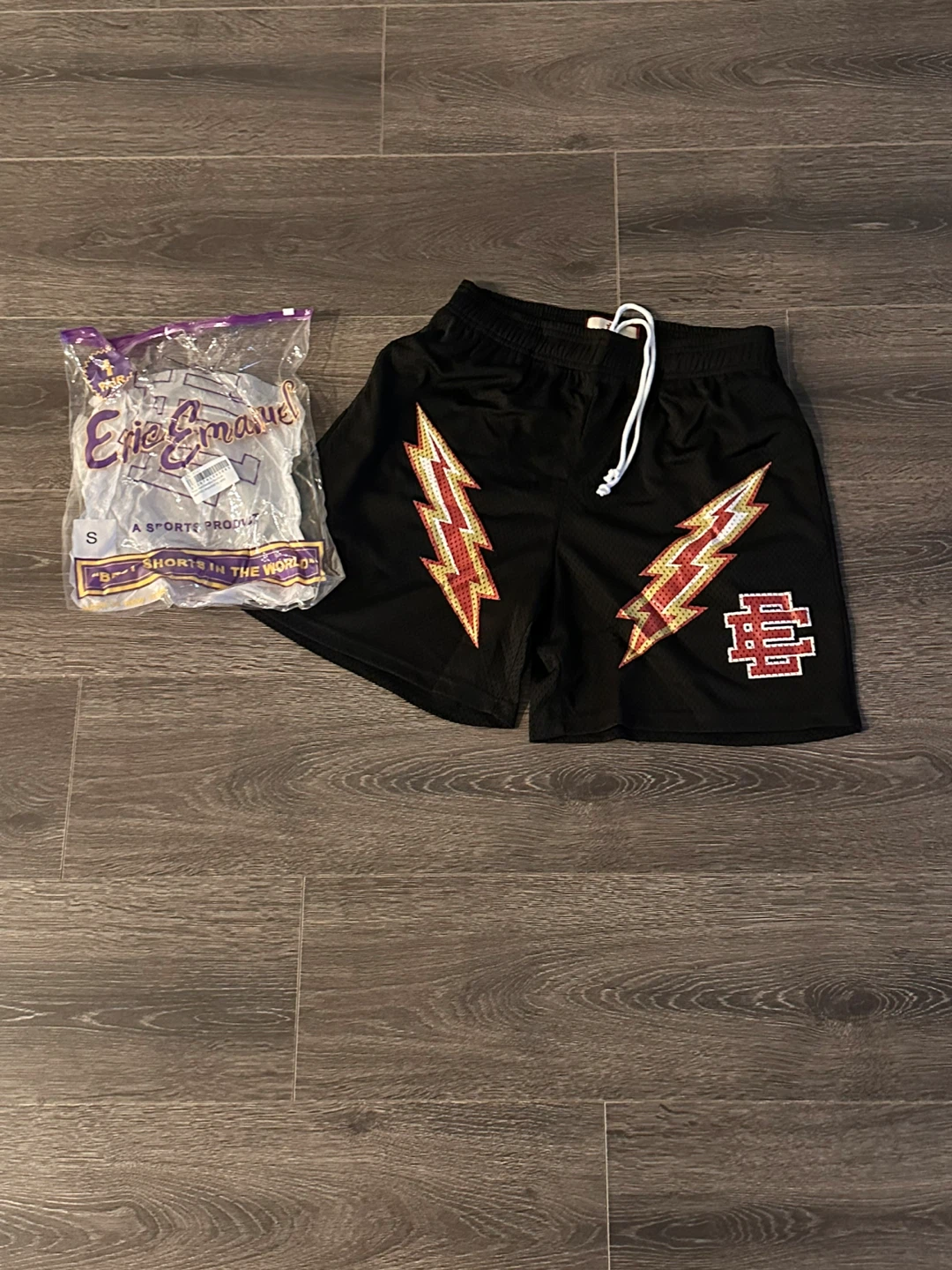 Eric Emanuel EE Storm Bolt Shorts Black Size S