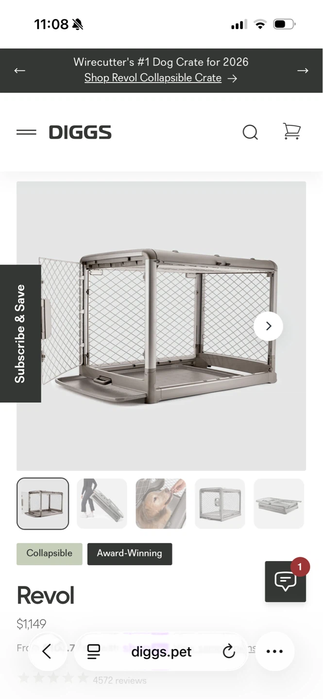 DIGGS Revol Collapsible Pet Crate - photo 4