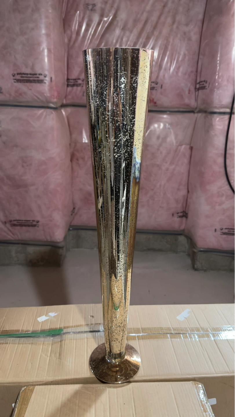28" Mercury Gold Trumpet Vase ($20 a piece)