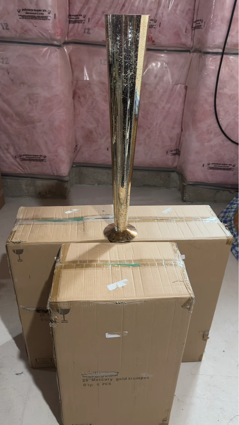 28" Mercury Gold Trumpet Vase ($20 a piece) - photo 2