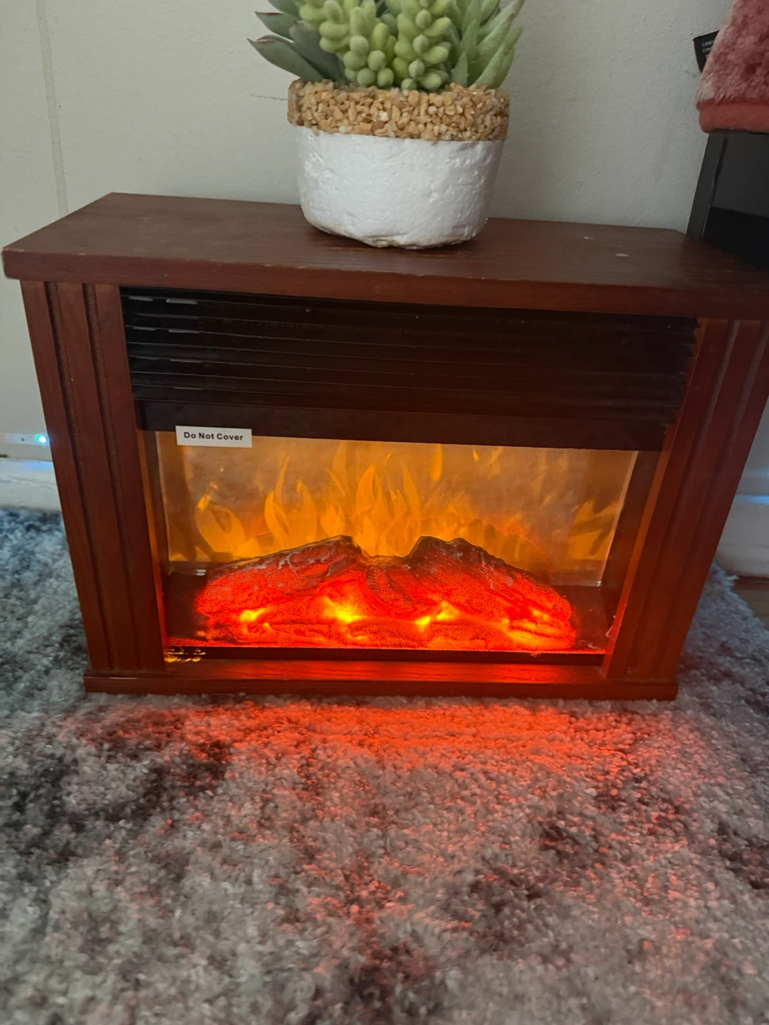 Wooden Electric Fireplace Heater - photo 3