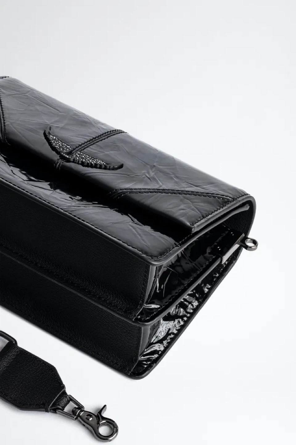 Zadig & Voltaire Lolita Black Patent Leather Shoulder Bag - photo 2