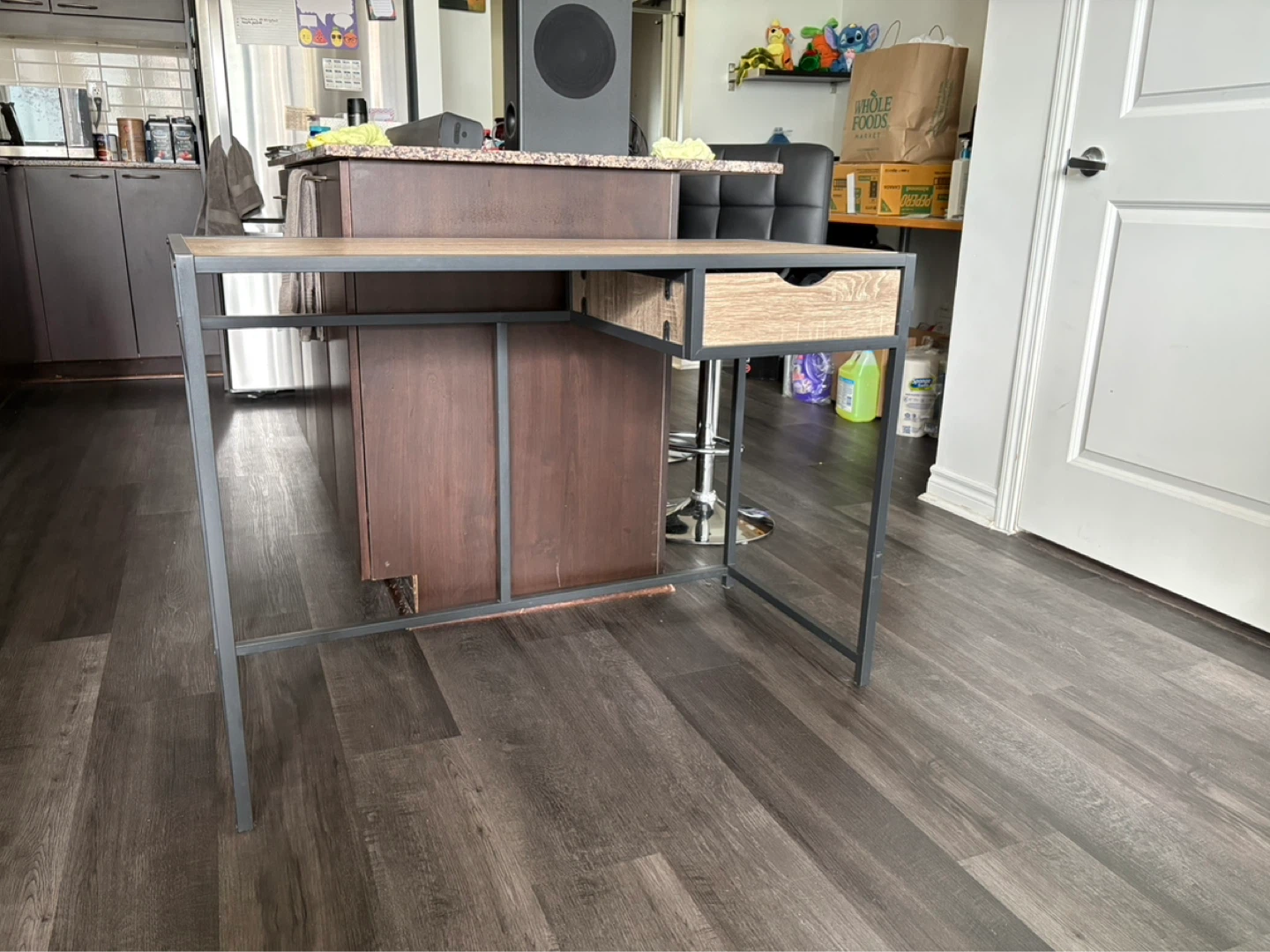 Wood Top Desk with Drawer - photo 3