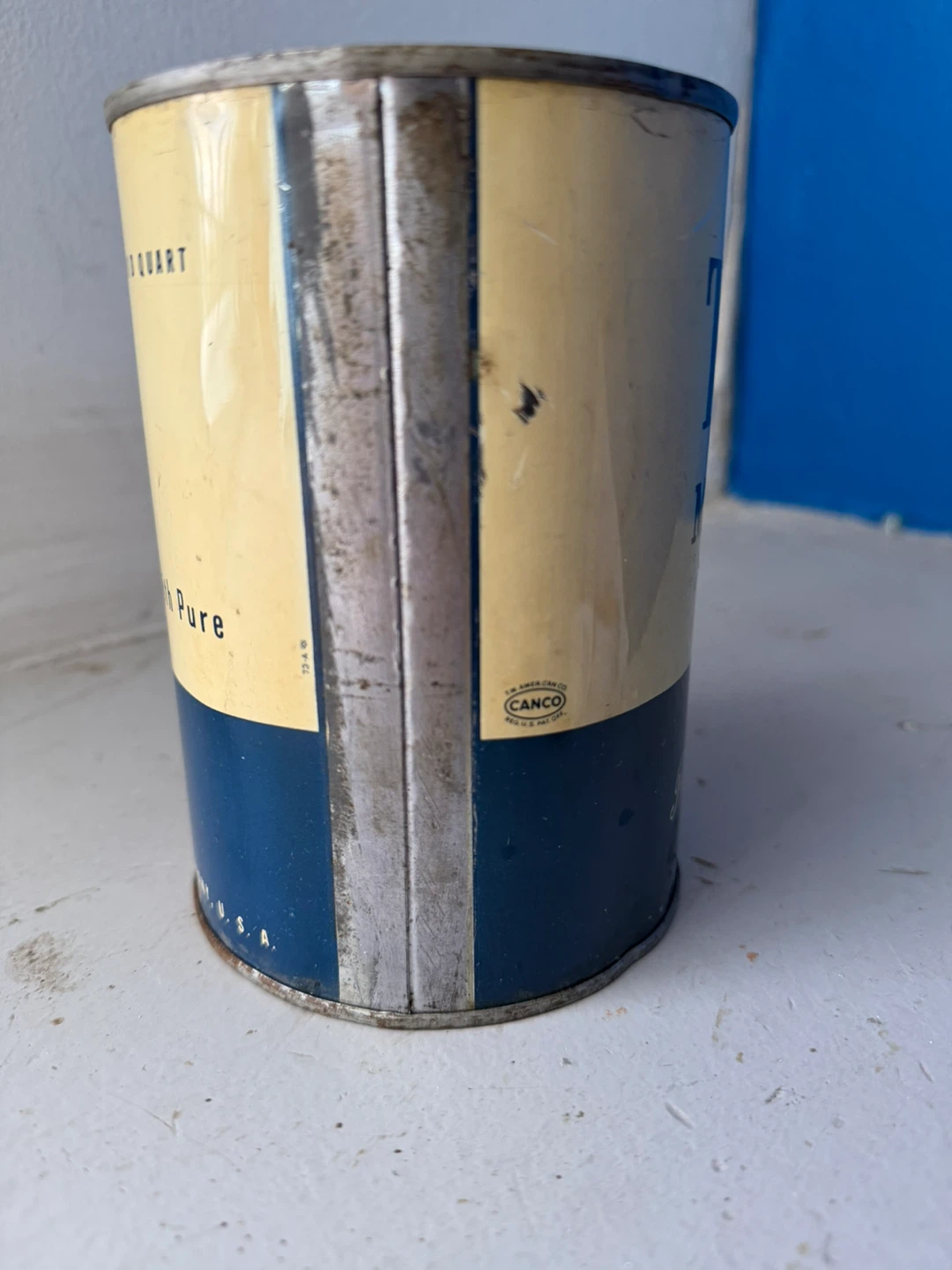 Vintage Tiolene Motor Oil Can - One U.S. Liquid Quart - photo 3