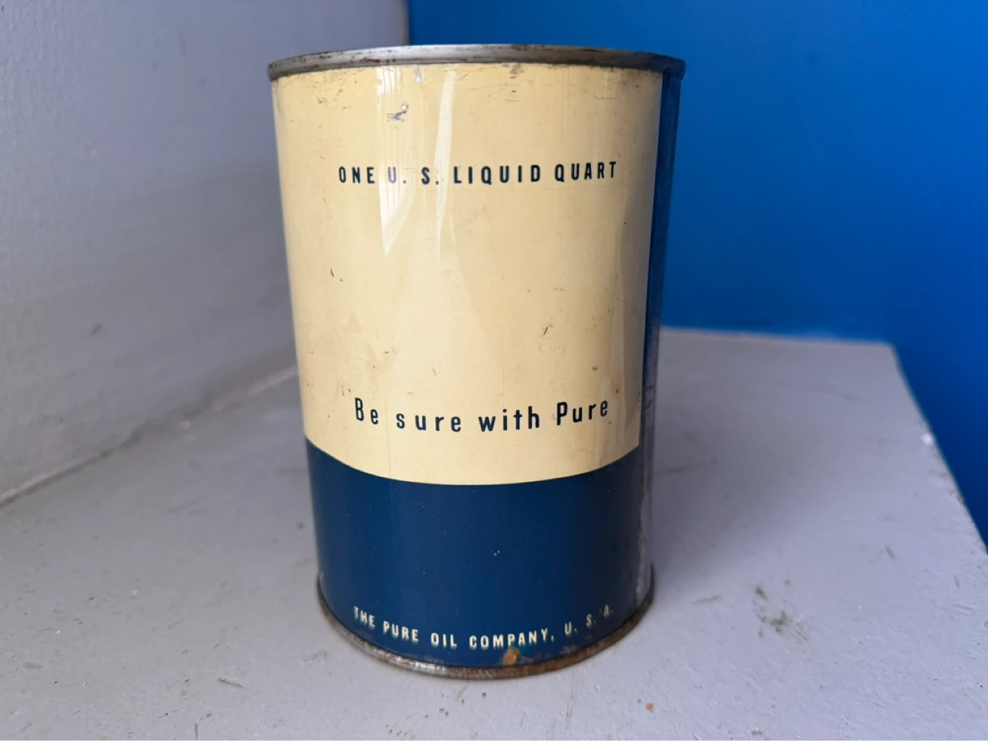 Vintage Tiolene Motor Oil Can - One U.S. Liquid Quart - photo 2