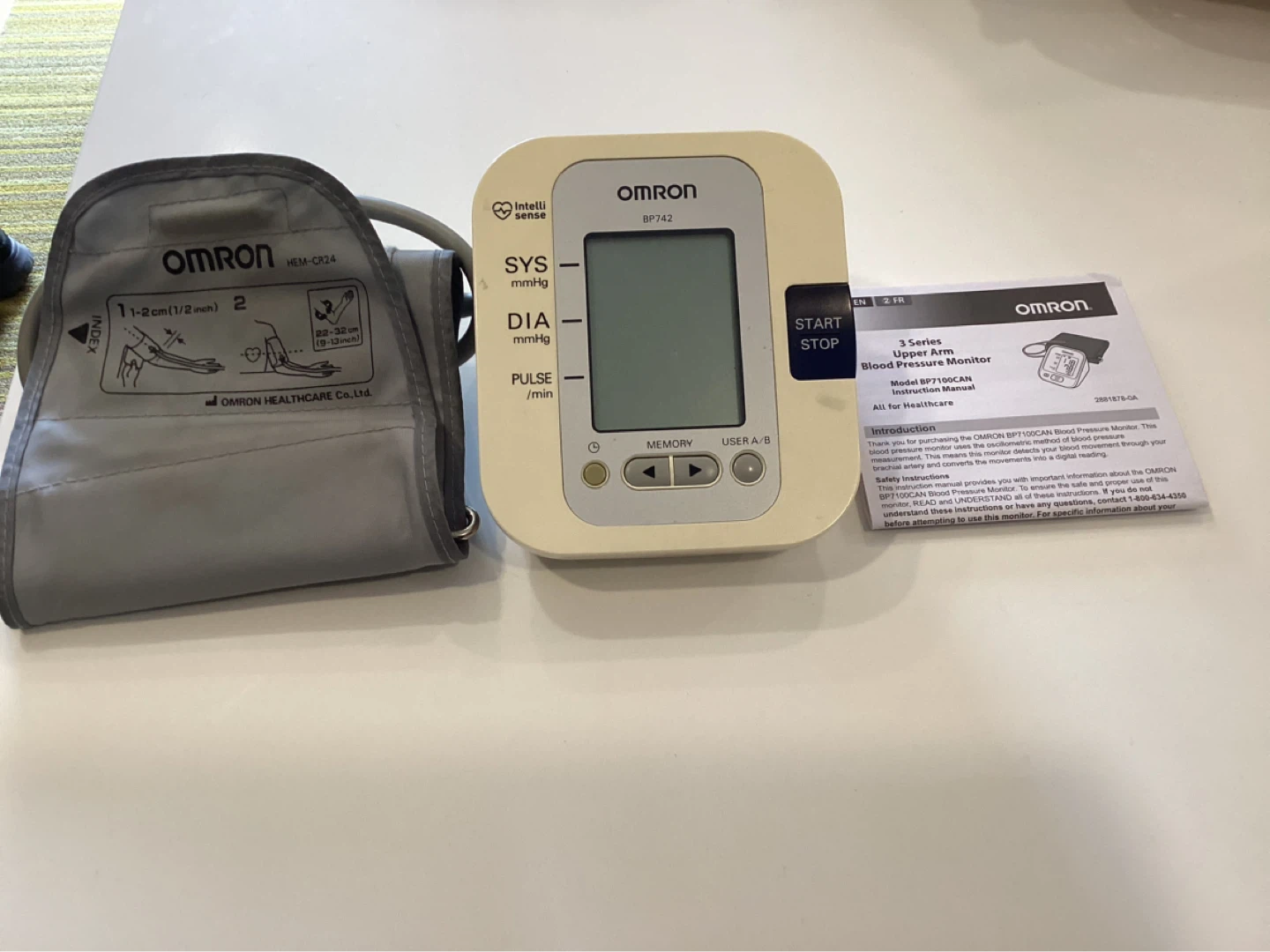 OMRON BP742 Upper Arm Blood Pressure Monitor with Cuff