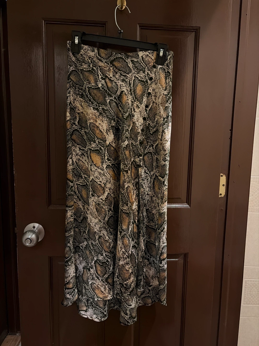 Zara Snake Print Midi Skirt