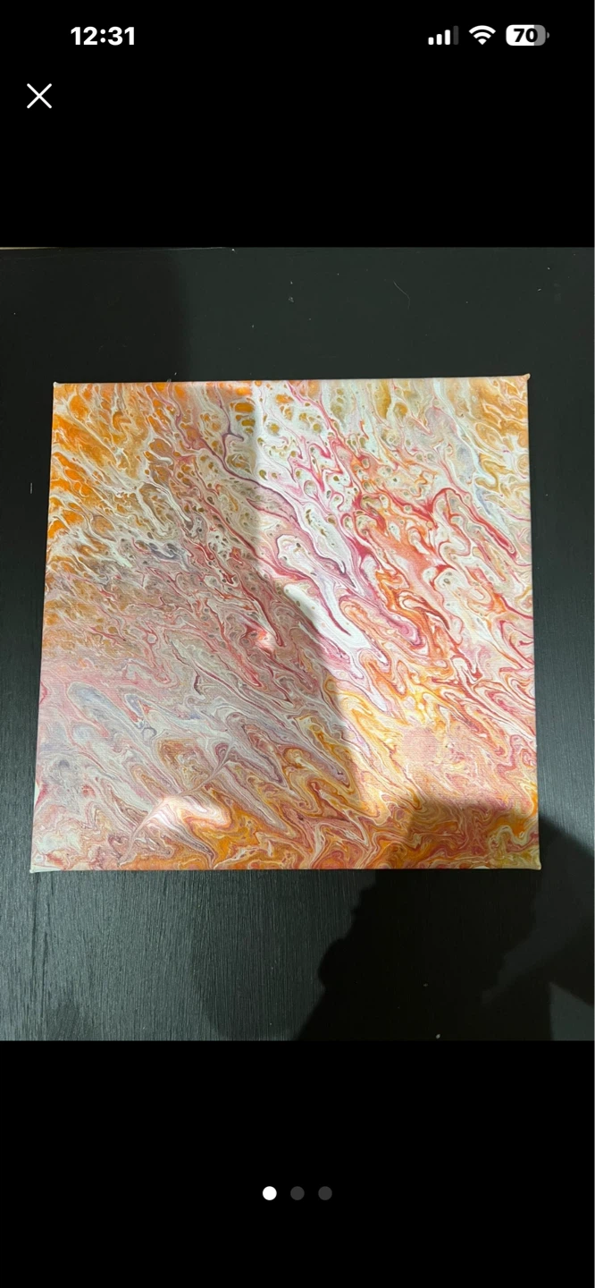 Abstract Pour Painting Canvas Art