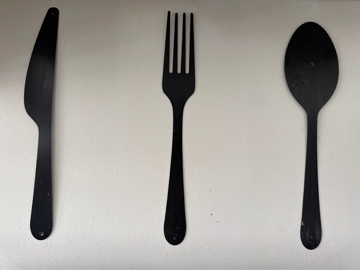 Black Metal Cutlery Wall Art Set