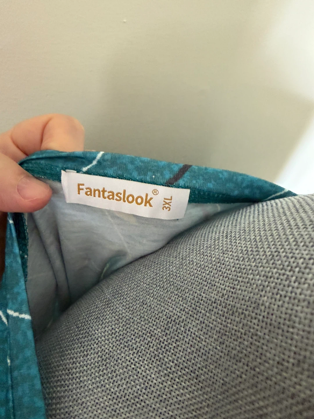 Fantaslook Women's Teal Floral Print 3XL Top - photo 3