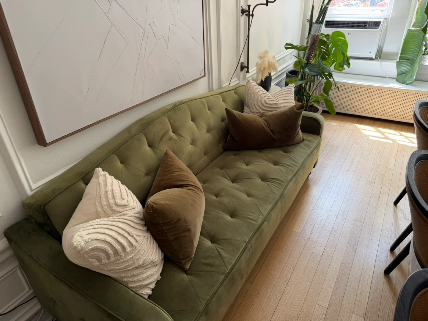 Novogratz Vintage 81.5" Velvet Sleeper Sofa - Green - photo 3