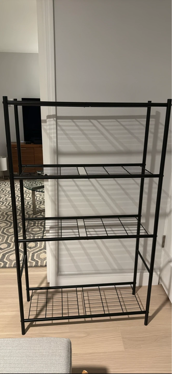 Black 4-Tier Wire Shelf  Rack