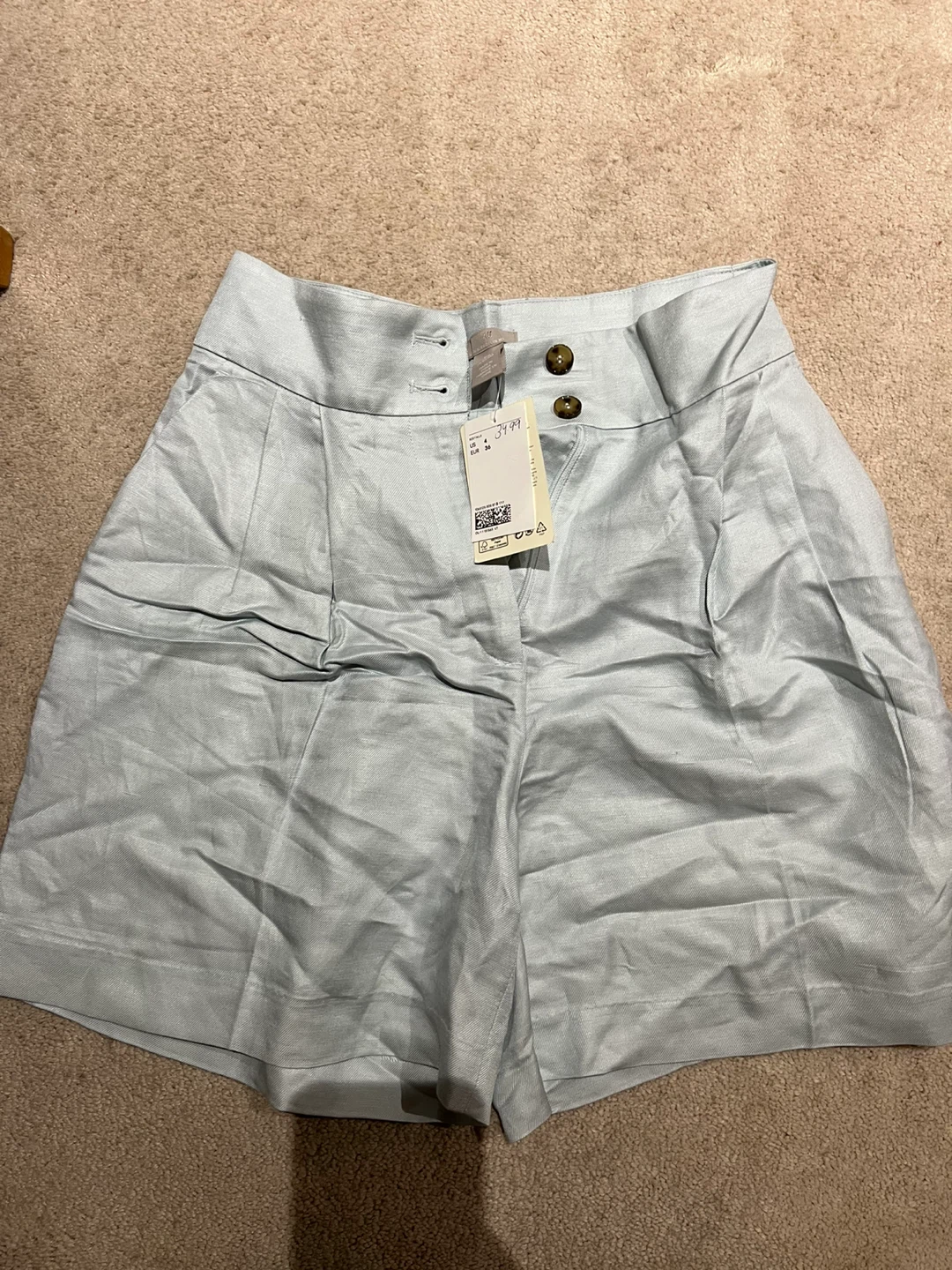 H&M Linen Blend Shorts