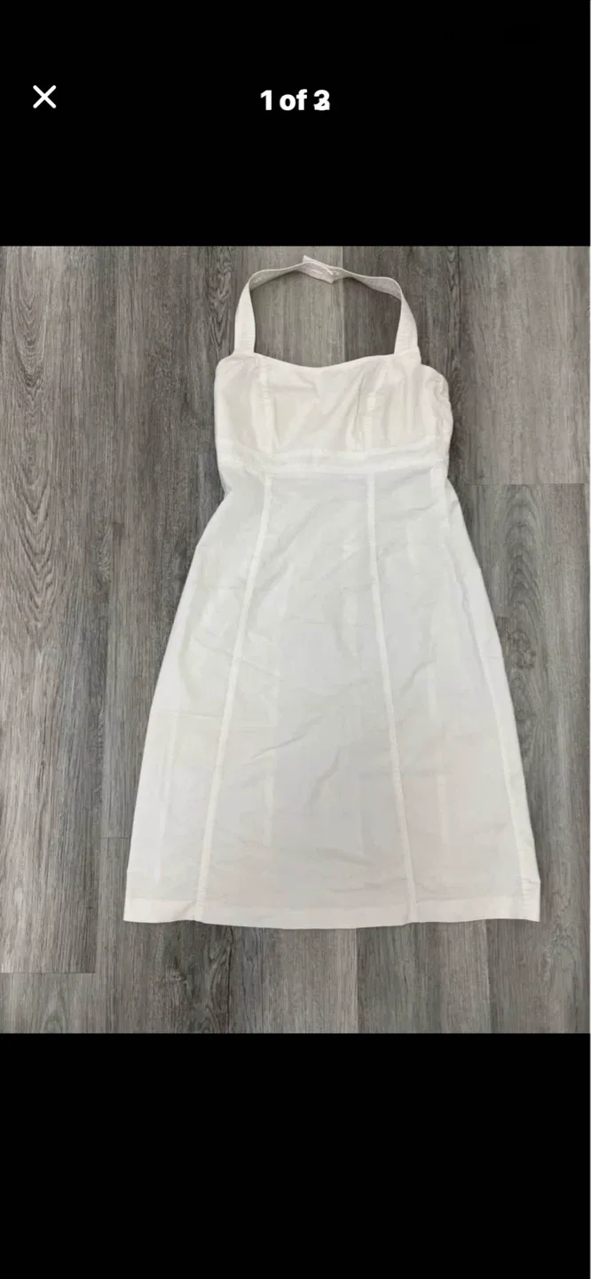 White Halter Dress