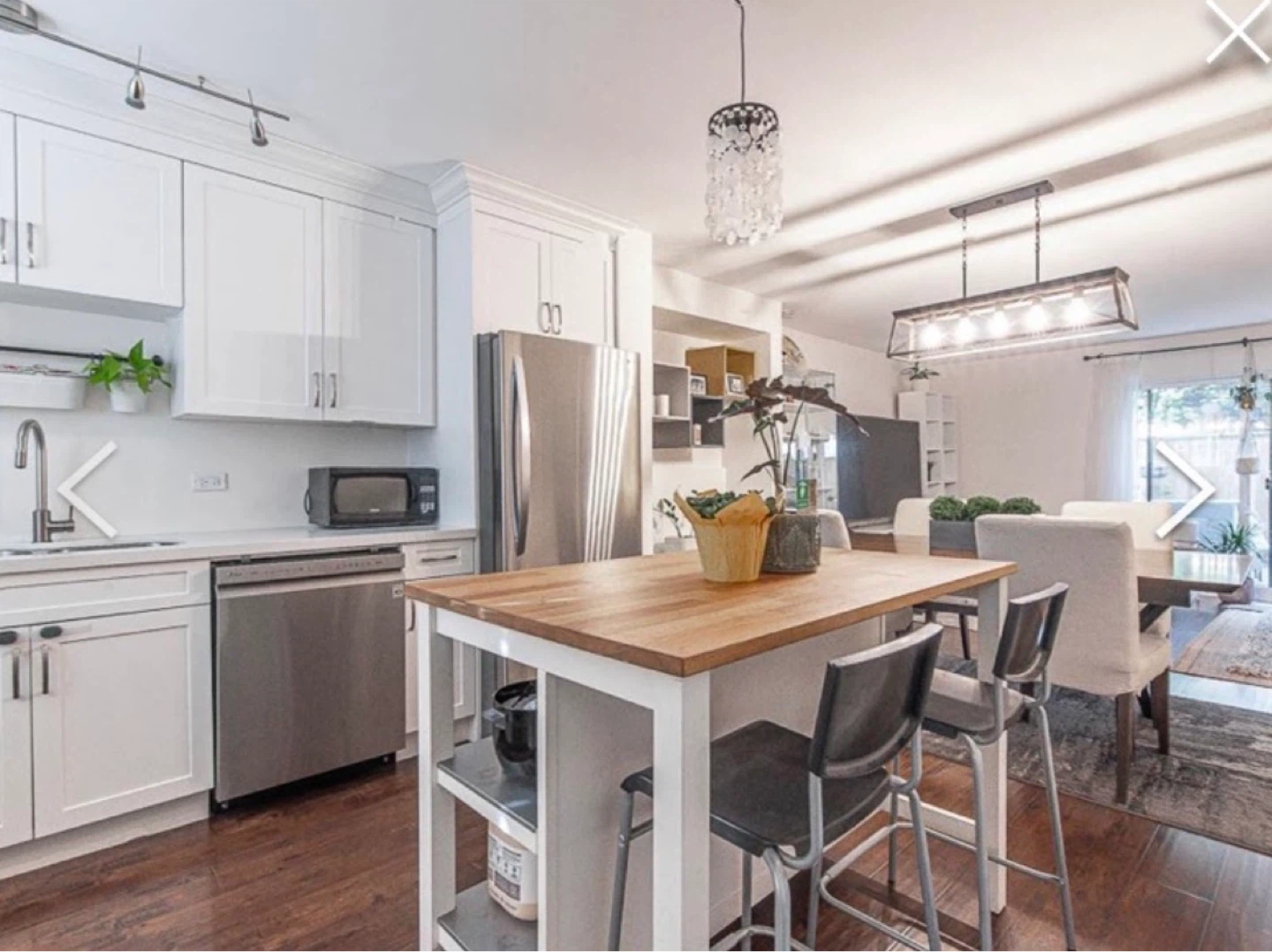 Wooden Top Kitchen Island with Storage - photo 2