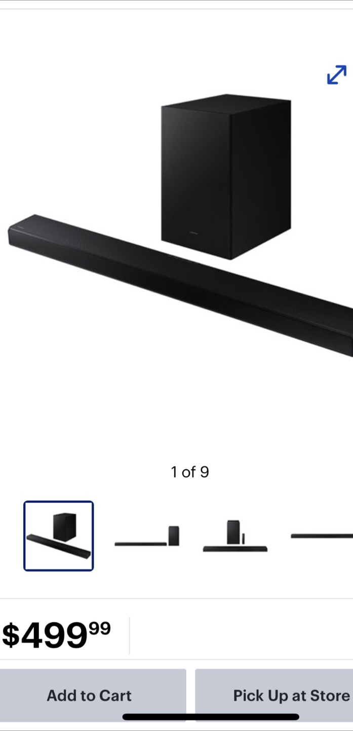 Samsung A650 430-Watt Sound Bar with Subwoofer Brand New in Box