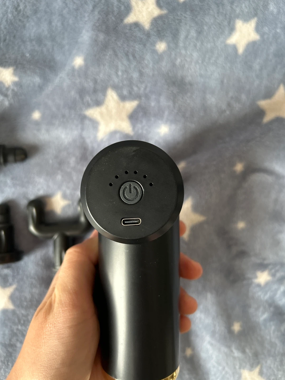 Black Massage Gun with 3 Attachments and USB Cable - photo 2
