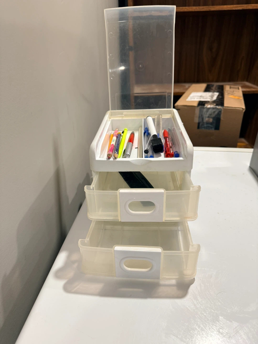 2-Drawer Organizer with Clear Lid