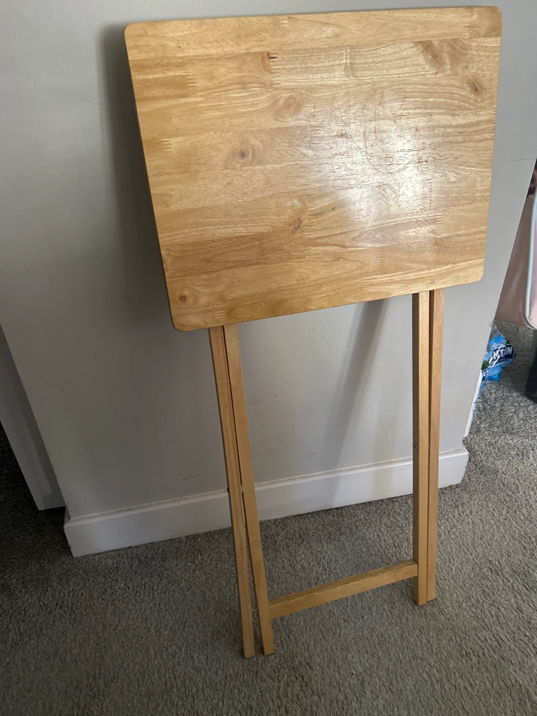 Wooden Folding TV Tray Table - photo 2