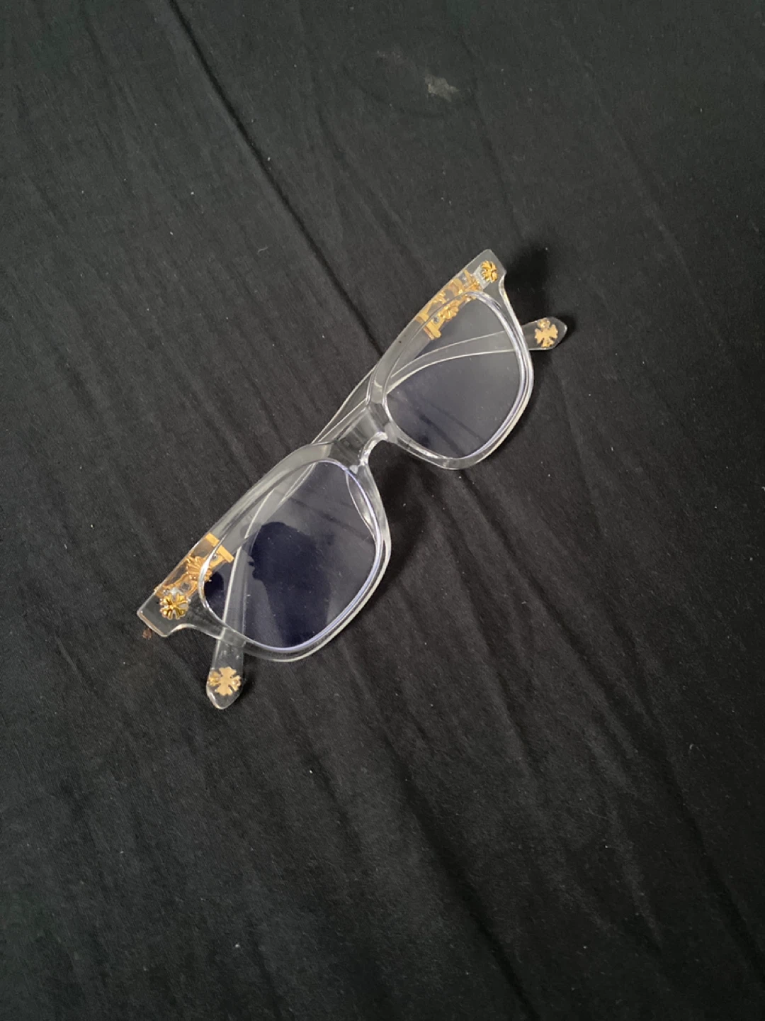 Chrome heart glasses