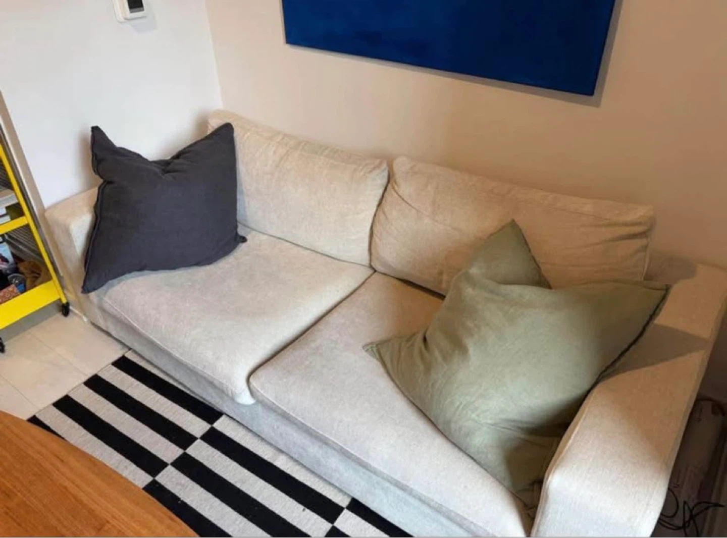 Light Beige Two-Seater Sofa - photo 2