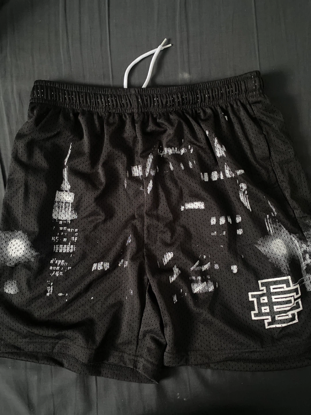 Eric Emanuel EE NYC Skyline Shorts Size L Black