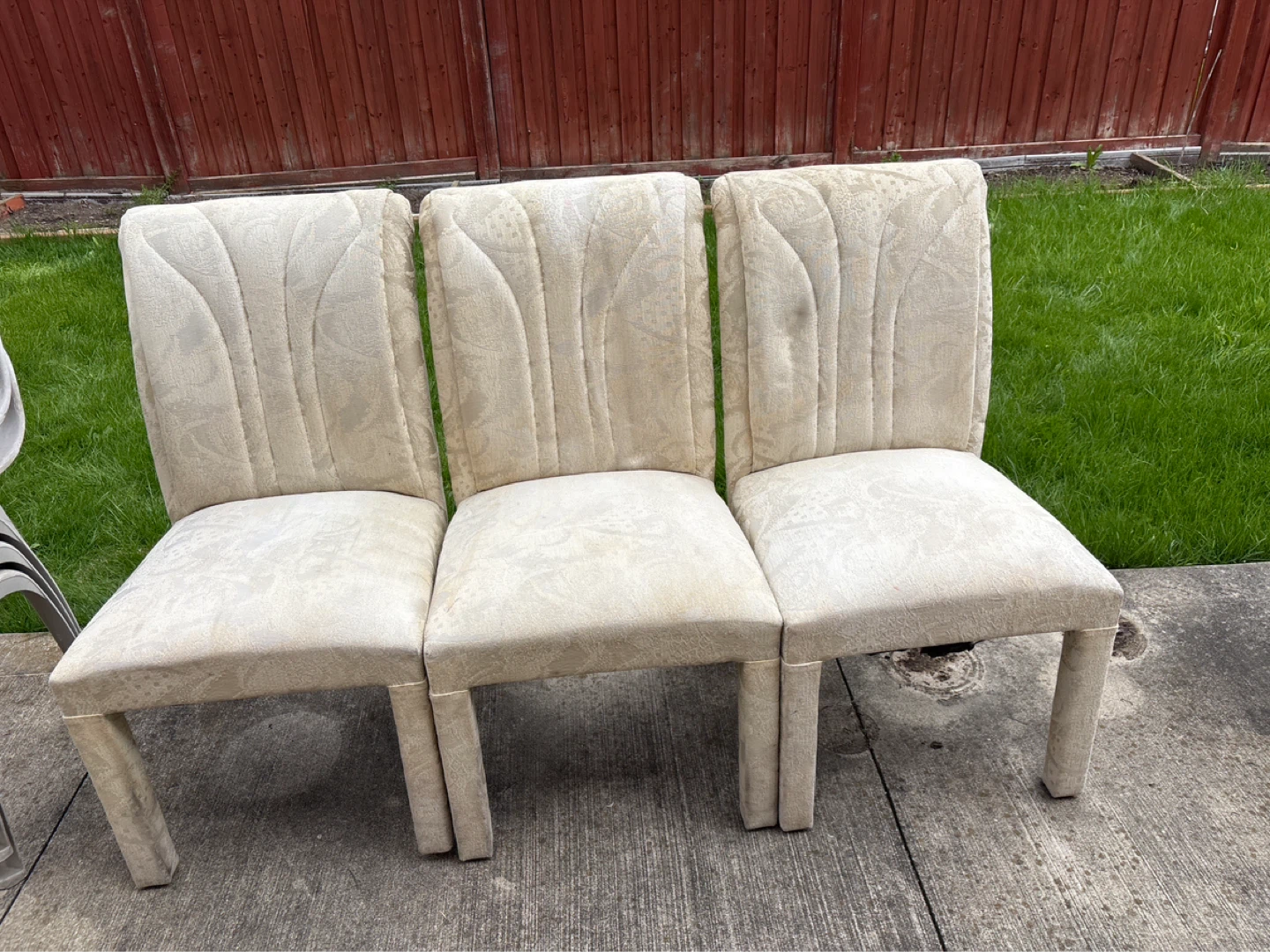 Set of 3 Upholstered Dining Chairs