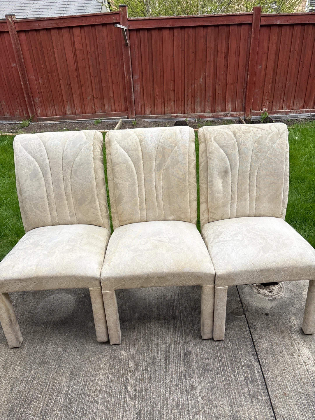 Set of 3 Upholstered Dining Chairs - photo 2