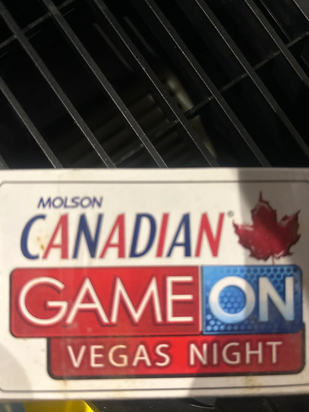 Molson Canadian Game On Vegas Night sign