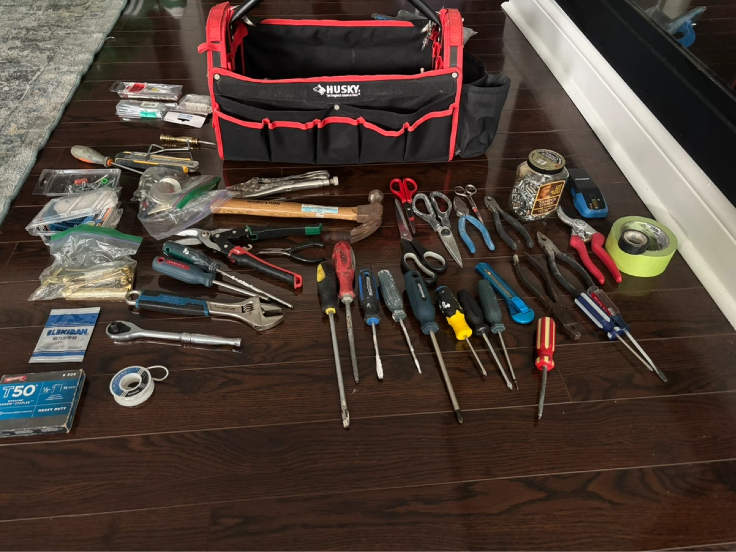 Husky Tool Bag with Assorted Tools
