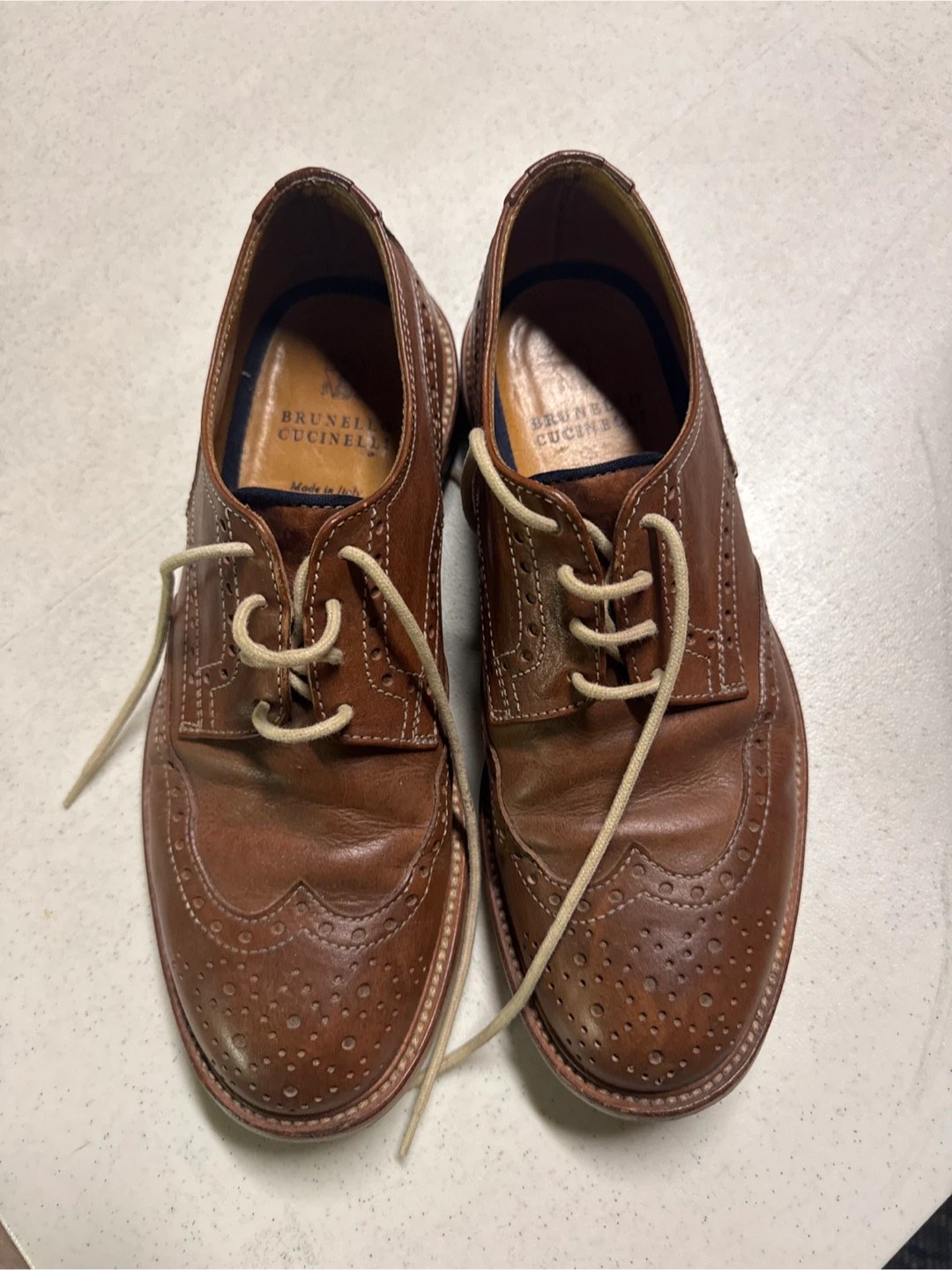 Brunello Cucinelli Leather Wingtip Brogues