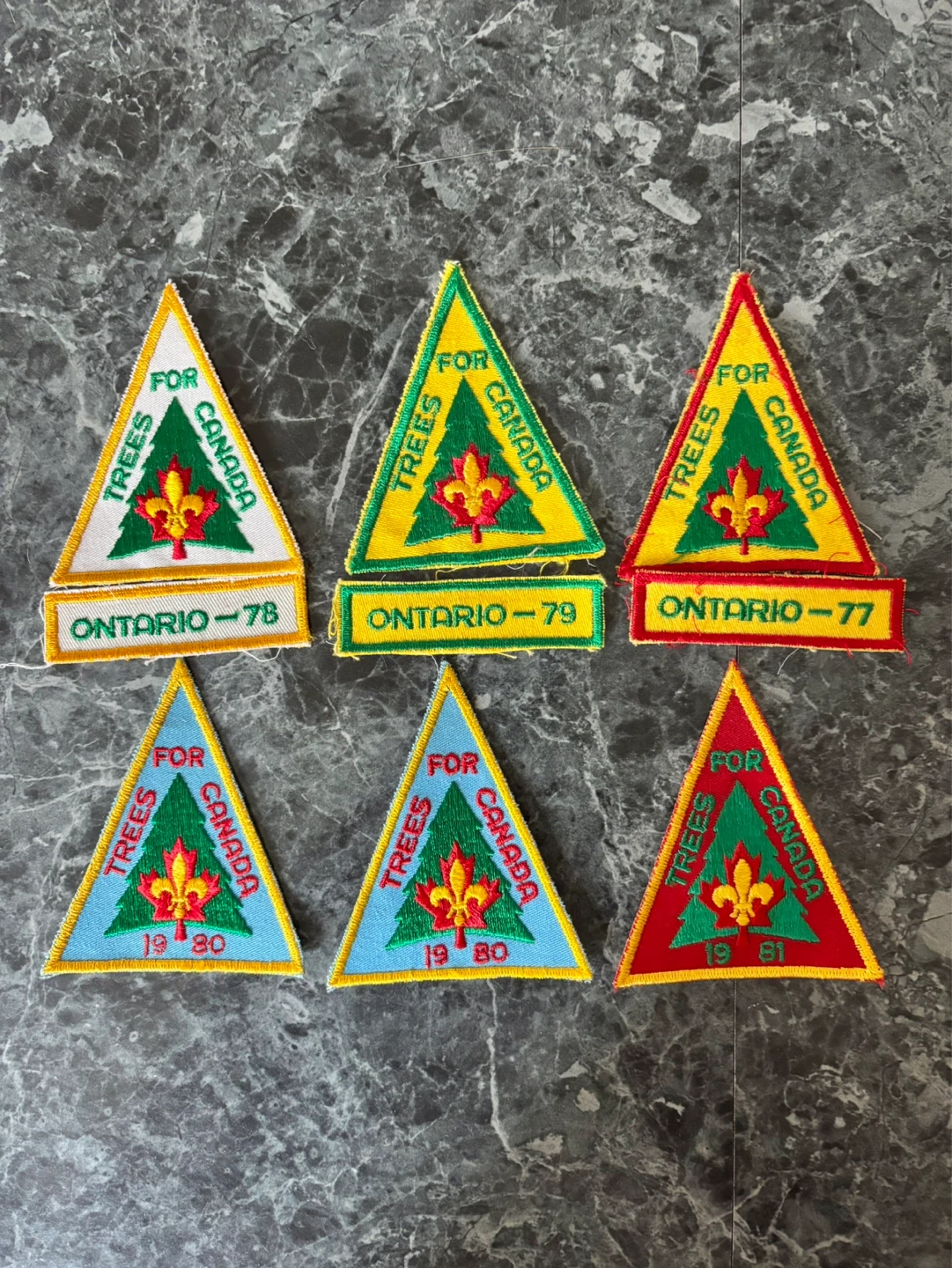 Vintage Lot of Boy Scouts Trees For Canada Ontario Patches