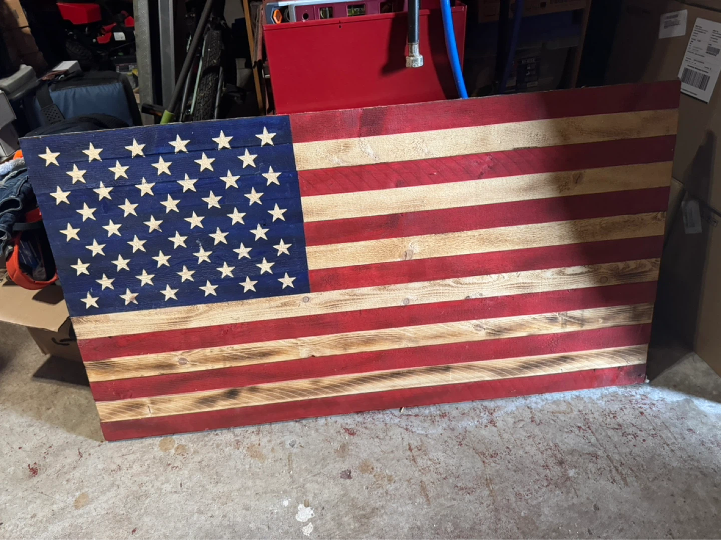 Rustic Wooden American Flag Decor - photo 2