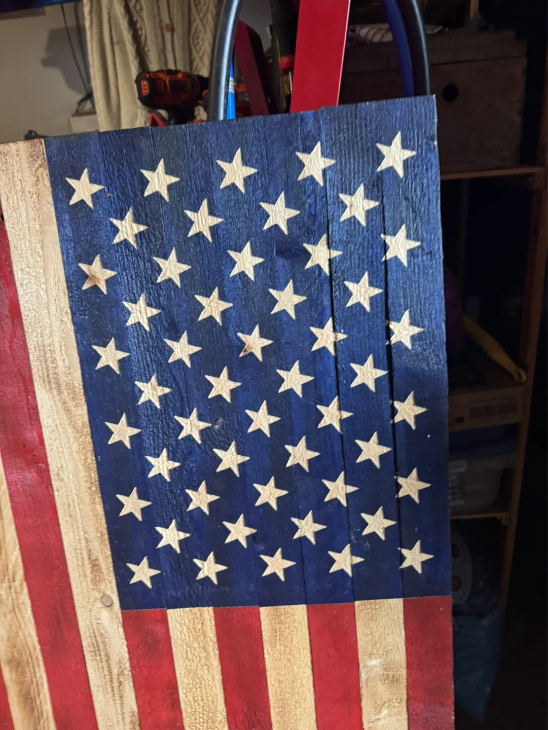 Rustic Wooden American Flag Decor - photo 4