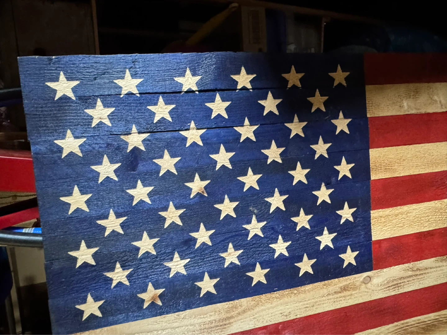 Rustic Wooden American Flag Decor - photo 3