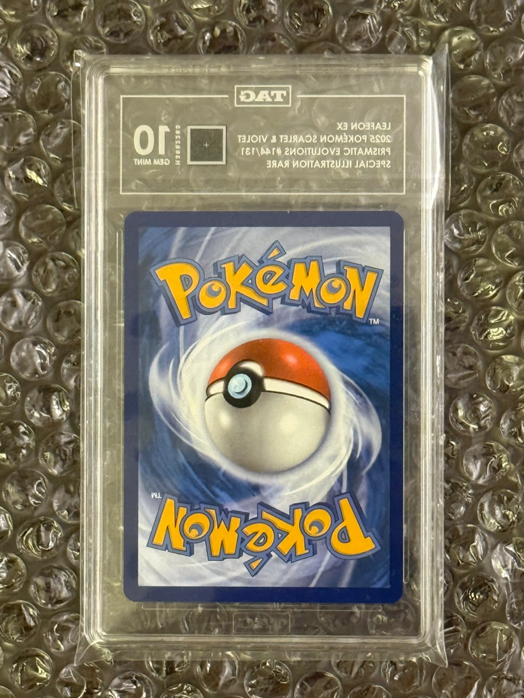 Leafeon EX Pokemon Prismatic Evolutions 144/131 Tag 10 psa - photo 2