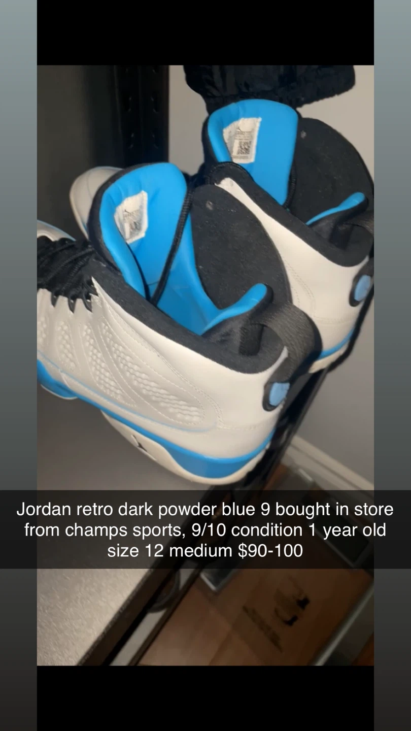 Jordan Retro Dark Powder Blue Shoes Size 12
