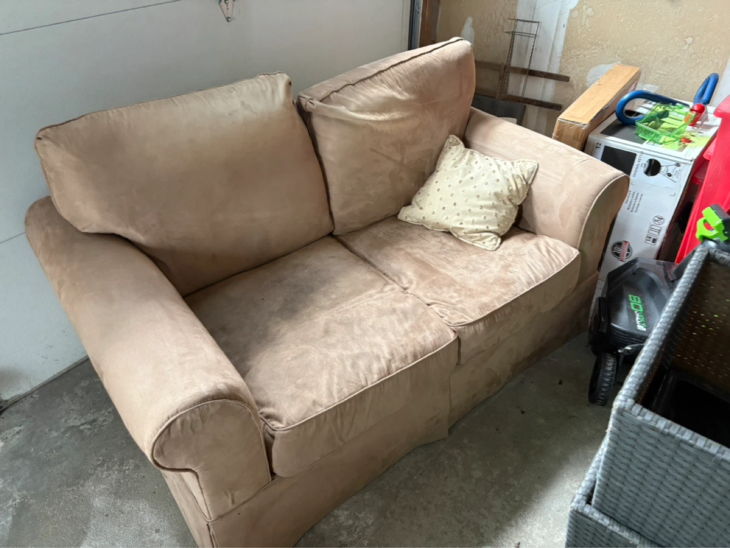 Tan Loveseat Sofa - photo 2