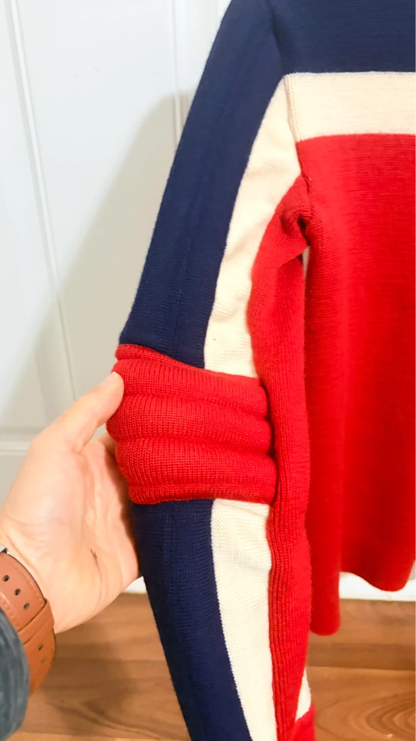 POOL Silvy Tricot Sweater - Red, Cream, Navy - photo 5