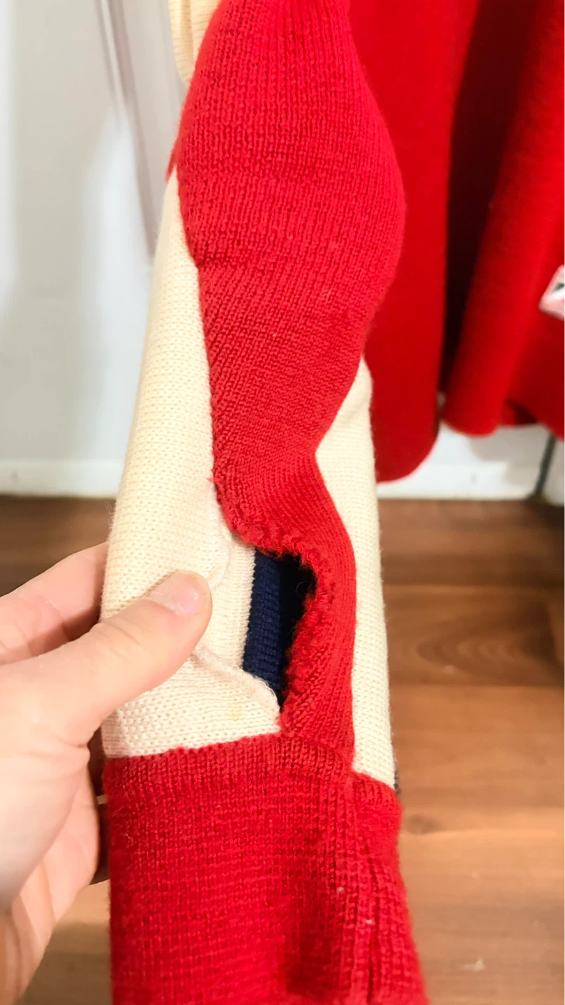 POOL Silvy Tricot Sweater - Red, Cream, Navy - photo 4